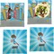 Superhero in the City Set of 4 Glass Square Lunch / Dinner Plate 9.5" (Personalized)