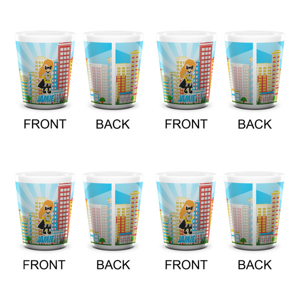 Superhero in the City Shot Glass - White - Set of 4 - APPROVAL