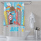 Superhero in the City Shower Curtain Lifestyle
