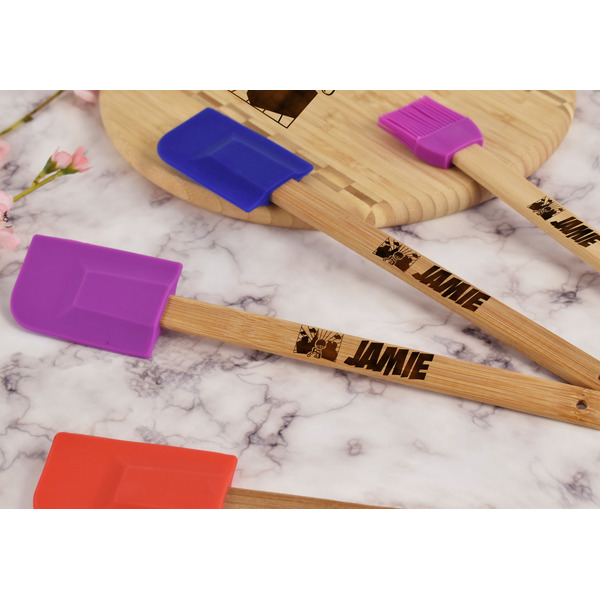 Superhero in the City Silicone Spatula - Purple - Lifestyle