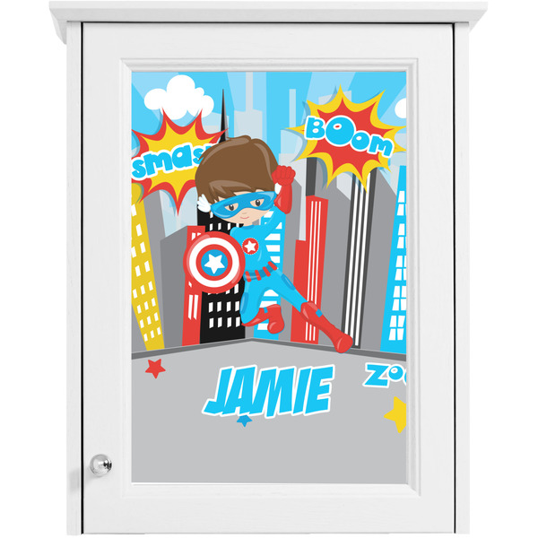 Superhero in the City Single White Cabinet Decal