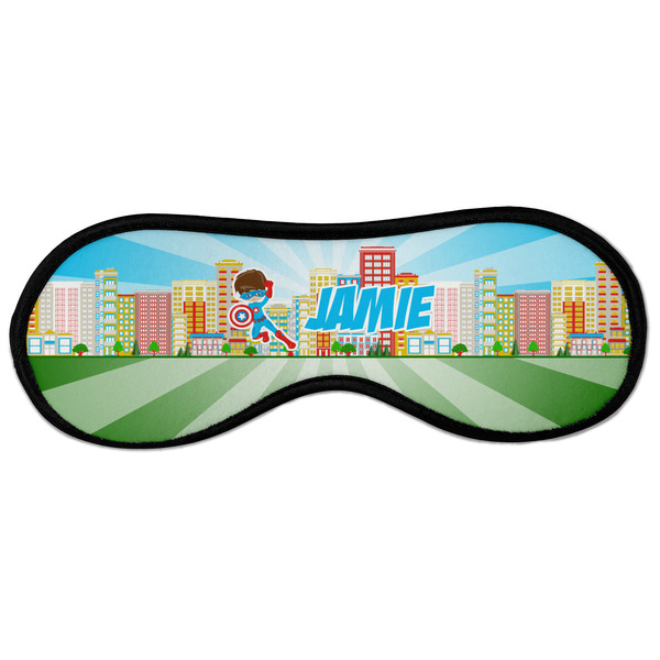 Custom Superhero in the City Sleeping Eye Masks - Large (Personalized)