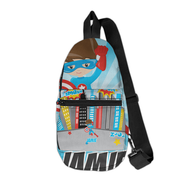 Custom Superhero in the City Sling Bag (Personalized)