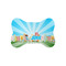 Superhero in the City Bone Shaped Dog Food Mat (Small) (Personalized)