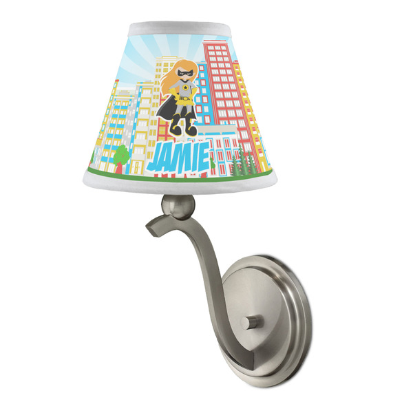 Superhero in the City Small Chandelier Lamp - LIFESTYLE (on wall lamp)