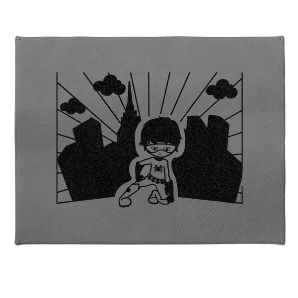 Superhero in the City Small Engraved Gift Box with Leather Lid - Approval