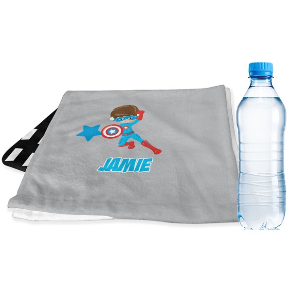 Custom Superhero in the City Sports & Fitness Towel (Personalized)