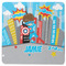 Superhero in the City Square Rubber Backed Coaster (Personalized)