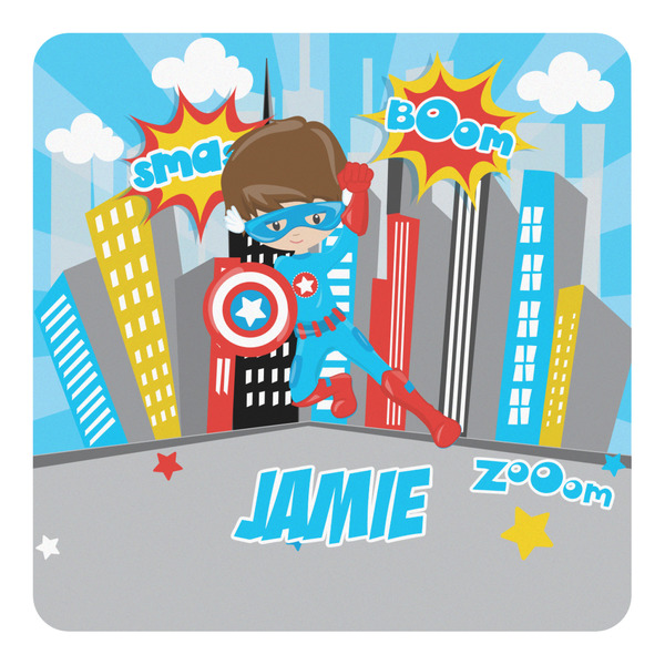 Custom Superhero in the City Square Decal - XLarge (Personalized)