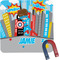 Superhero in the City Square Fridge Magnet (Personalized)