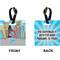 Superhero in the City Square Luggage Tag (Front + Back)