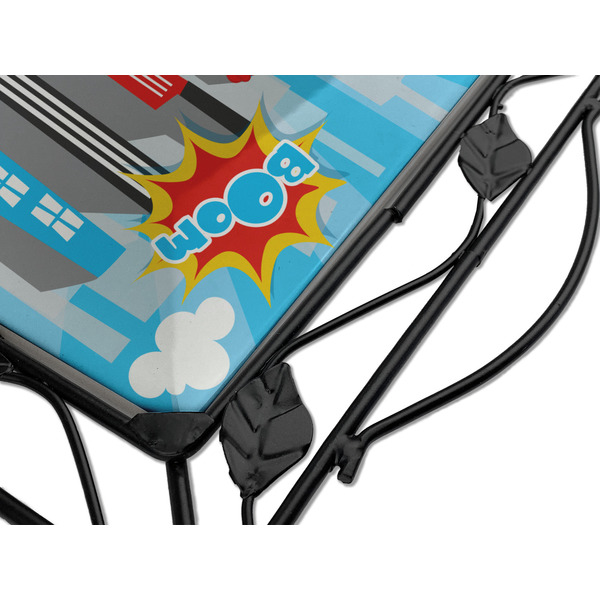 Superhero in the City Square Trivet - Detail