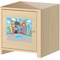 Superhero in the City Square Wall Decal on Wooden Cabinet