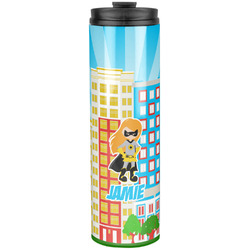 Superhero in the City Stainless Steel Skinny Tumbler - 20 oz (Personalized)