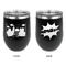 Superhero in the City Stainless Wine Tumblers - Black - Double Sided - Approval