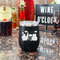 Superhero in the City Stainless Wine Tumblers - Black - Double Sided - In Context