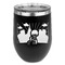 Superhero in the City Stainless Wine Tumblers - Black - Single Sided - Front