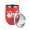 Superhero in the City Stainless Wine Tumblers - Coral - Single Sided - Alt View
