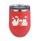 Superhero in the City Stainless Wine Tumblers - Coral - Single Sided - Front