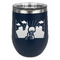 Superhero in the City Stainless Wine Tumblers - Navy - Single Sided - Front