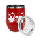 Superhero in the City Stainless Wine Tumblers - Red - Double Sided - Alt View