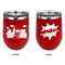 Superhero in the City Stainless Wine Tumblers - Red - Double Sided - Approval