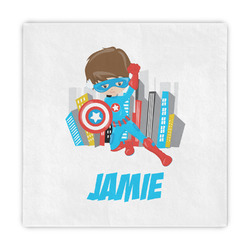 Superhero in the City Decorative Paper Napkins (Personalized)