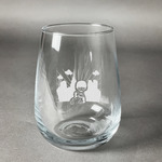 Superhero in the City Stemless Wine Glass - Engraved