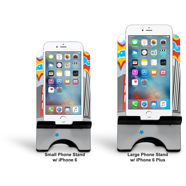 Superhero in the City Stylized Phone Stand - Comparison
