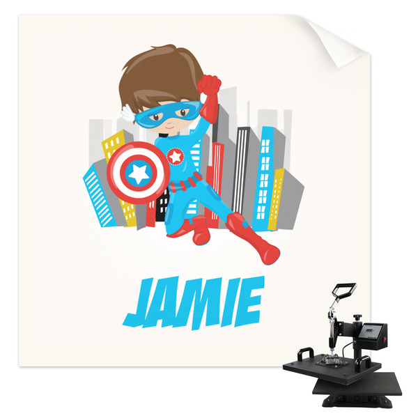 Custom Superhero in the City Sublimation Transfer (Personalized)
