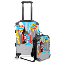 Superhero in the City Kids 2-Piece Luggage Set - Suitcase & Backpack (Personalized)