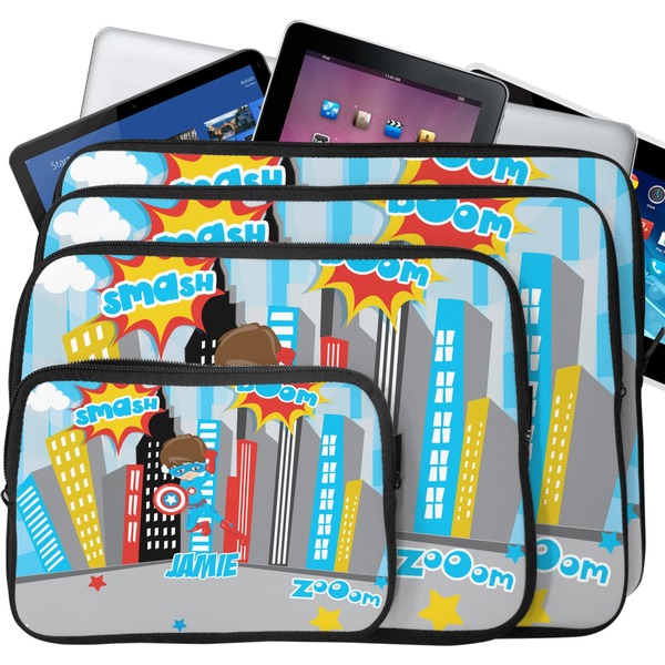 Superhero in the City Tablet & Laptop Case Sizes