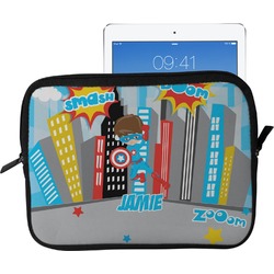 Superhero in the City Tablet Case / Sleeve - Large (Personalized)