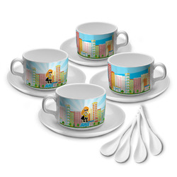 Superhero in the City Tea Cup - Set of 4 (Personalized)