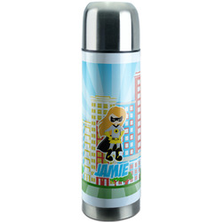 Superhero in the City Stainless Steel Thermos (Personalized)