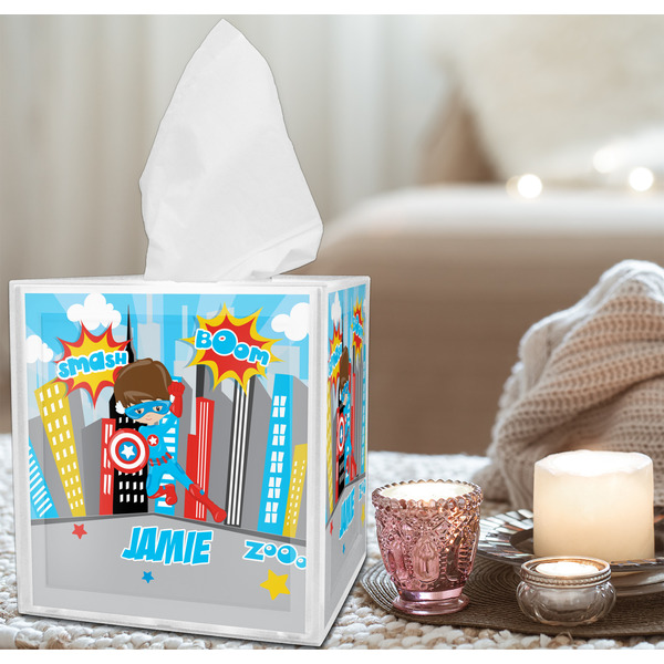Superhero in the City Tissue Box - LIFESTYLE