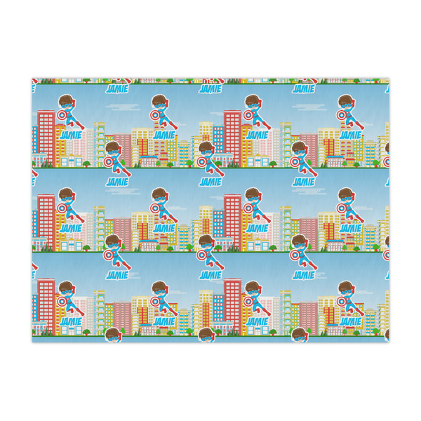Custom Superhero in the City Large Tissue Papers Sheets - Lightweight (Personalized)