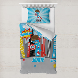 Superhero in the City Toddler Bedding Set - With Pillowcase (Personalized)