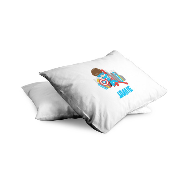 Superhero in the City Toddler Pillow Case - TWO (partial print)