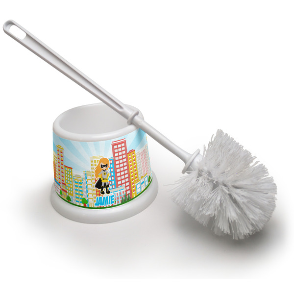 Custom Superhero in the City Toilet Brush (Personalized)