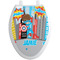 Superhero in the City Toilet Seat Decal - Elongated (Personalized)