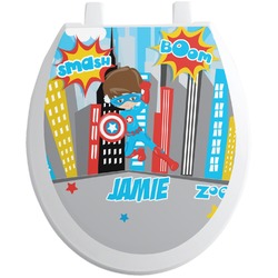 Superhero in the City Toilet Seat Decal (Personalized)