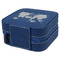 Superhero in the City Travel Jewelry Boxes - Leather - Navy Blue - View from Rear