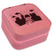 Superhero in the City Travel Jewelry Boxes - Leather - Pink - Angled View