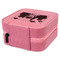 Superhero in the City Travel Jewelry Boxes - Leather - Pink - View from Rear