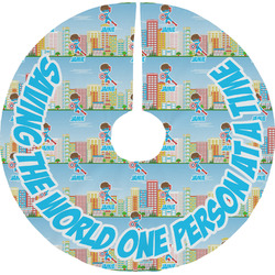 Superhero in the City Tree Skirt (Personalized)