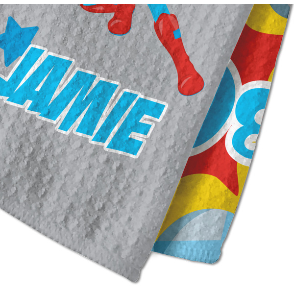 Superhero in the City Waffle Weave Towel - Closeup of Material Image