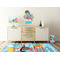 Superhero in the City Wall Graphic Decal Wooden Desk
