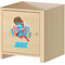 Superhero in the City Wall Graphic on Wooden Cabinet