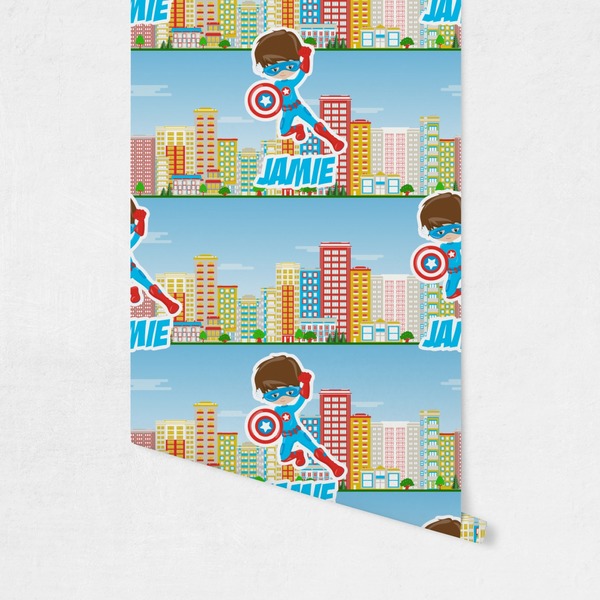 Superhero in the City Wallpaper on Wall